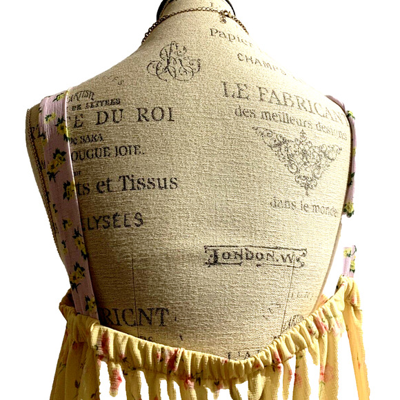 NWT Osos Design Yellow and Purple Sleeveless Summer Patchwork Dress Extra Large - Picture 10 of 13